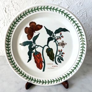 Portmeirion Botanic Garden Red Peppers Capsicum Rubrum Salad Plate 8.5" Vintage